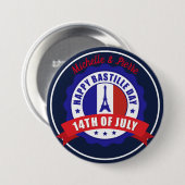 Bastille Dag 14 juli Viering Ronde Button 7,6 Cm (Voorkant /achterkant)