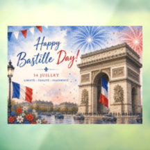 Bastille dag Arc de triomphe Parijs Frankrijk vuur