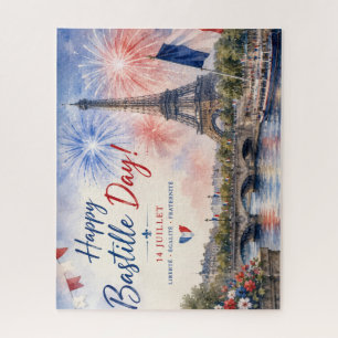 Bastille Dag Eiffeltoren Seine rivier vuurwerk Legpuzzel