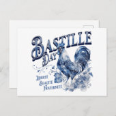 Bastille Dag Haan Briefkaart (Voorkant / Achterkant)