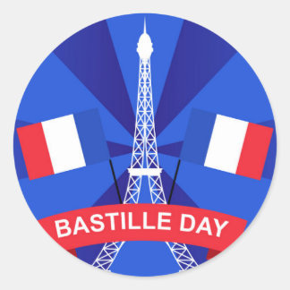 Bastille Day 14 juli Frankrijk Franse nationale da Ronde Sticker