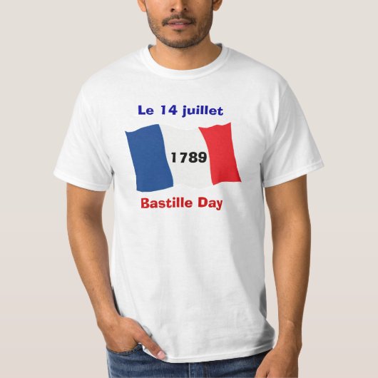Bastille Day, 14 juli, Storming van de Bastille T-shirt (Voorkant)