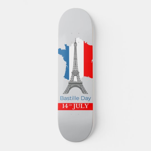 Bastille Day (14th July) Skateboard (Voorkant)