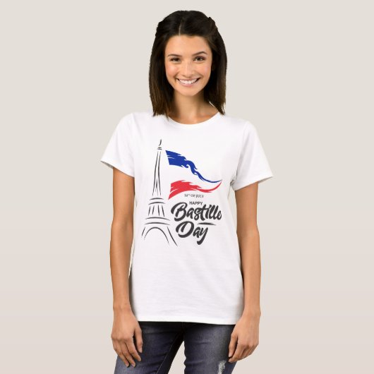Bastille Day, Eiffeltoren T-shirt (Voorkant volledig)