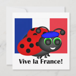 Bastille Day Ladybug uitnodiging