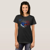 Bastille Day Ladybug, verveeld T-shirt (Voorkant volledig)