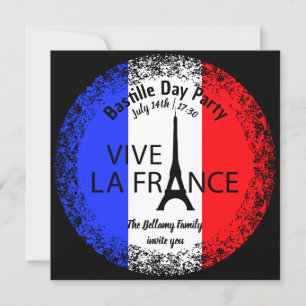 Bastille Day Party 14 juli Viering Kaart