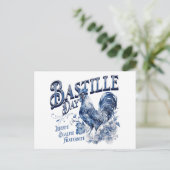 Bastille Day Rooster Briefkaart (Staand voorkant)