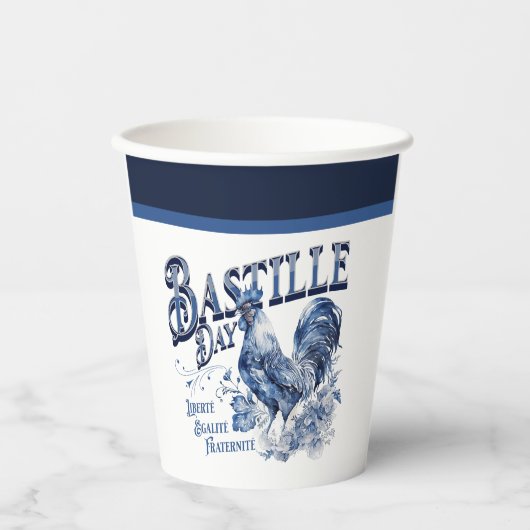 Bastille Day Rooster Papieren Bekers (Voorkant)