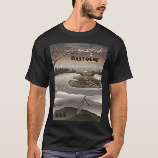 Bastogne 1944 - Strijd tegen het bulgreisposter T-shirt (Voorkant)