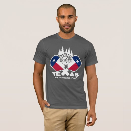 Bastrop Pickleball, Texas (donkere shirten) T-Shir T-shirt (Voorkant volledig)