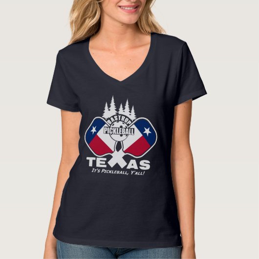 Bastrop Pickleball - Texas T-Shirt (Voorkant)