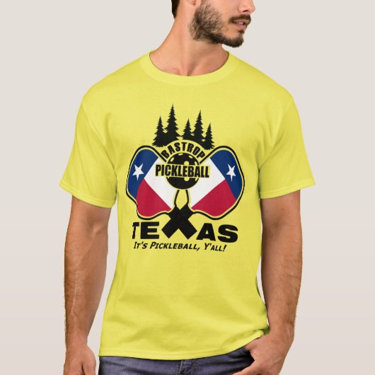 Bastrop Pickleball - Texas T-shirt (Voorkant)