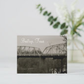Bastrop Texas Iron Bridge Briefkaart (Staand voorkant)