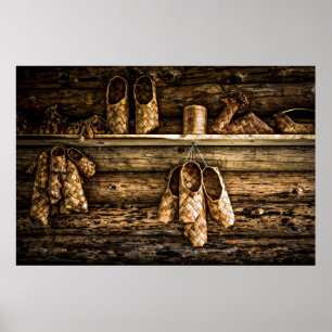 Bastschoenen voor verkoop poster