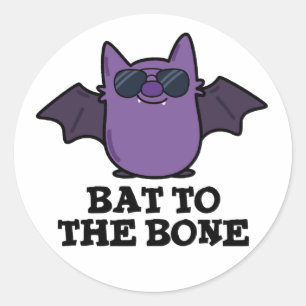 Bat aan de bottenschunnij ronde sticker