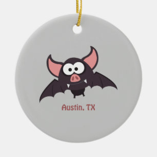 Bat - Austin, Texas Keramisch Ornament