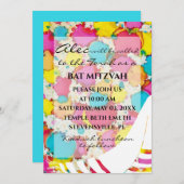Bat Bar Mitzvah Confetti Tallit Invitation (Devant / Derrière)