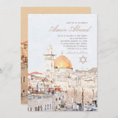 Bat Bar Mitzvah Uitnodiging (Voorkant / Achterkant)