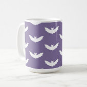 Bat blanc Halloween Mug (Devant gauche)