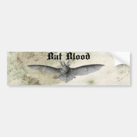 Bat Blood Halloween Autocollant pare-chocs de voit (Devant)