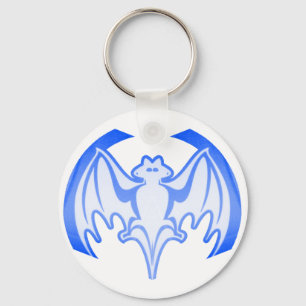 Bat Blue In het MUSEUM Zazzle Gifts Sleutelhanger