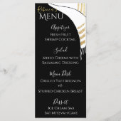 Bat BM ou Bar Mitzvah Menu d'alimentation Black/Go (Devant)