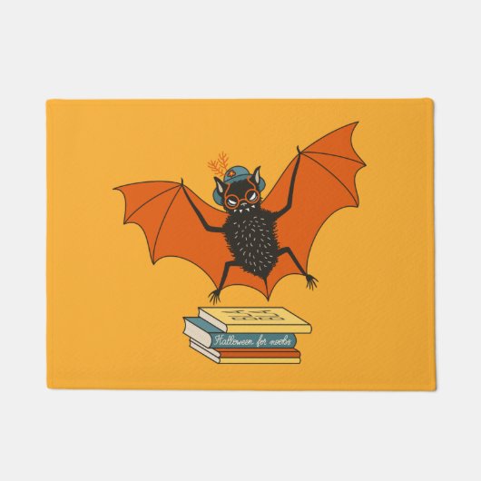 Bat Book Lover Grappige Halloween Deurmat (Voorkant)