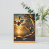 Bat | Carte postale Famille Vintage Animal (Debout devant)