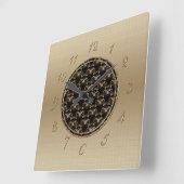 Bat Chinese symbool Vierkante Klok (Hoek)