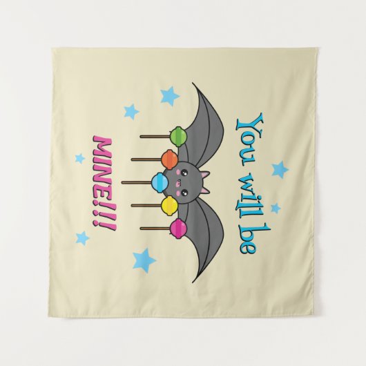 Bat Craving Lollipops Wandkleed (Voorkant (horizontaal))