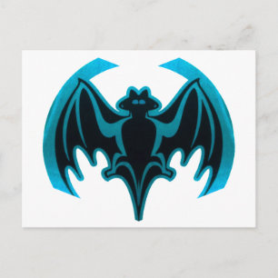Bat Cyan Het museum Zazzle geschenken Briefkaart