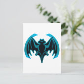 Bat Cyan Het museum Zazzle geschenken Briefkaart (Staand voorkant)