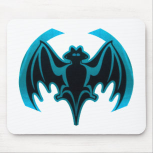 Bat Cyan Het museum Zazzle geschenken Muismat