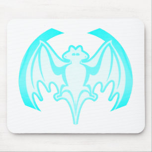 Bat Cyan Inv Het MUSEUM Zazzle Gifts Muismat