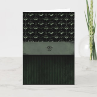 Bat Damask Kaart - Dark Moss
