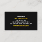 Bat Design, Table Tennis Club, Instructor Visitekaartje (Achterkant)