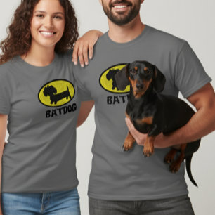 Bat Dog   Wiener Dog Superheld T-shirt