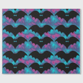 Bat en bogen Blauwe Roze Cadeaupapier (Vlak)