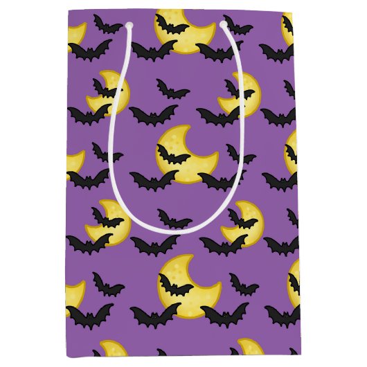 Bat en Moon Gift Bag Medium Cadeauzakje (Voorkant)