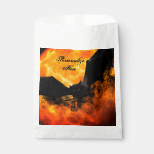 Bat en oogst maan herfst zwarte oranje elegant bedankzakje
