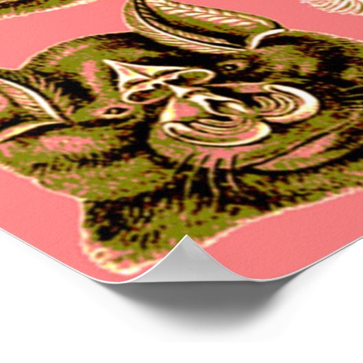 Bat Face Poster (Hoek)