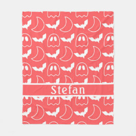 Bat Ghost Coral Fleece Deken
