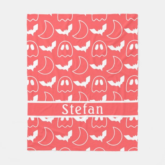 Bat Ghost Coral Fleece Deken (Voorkant)