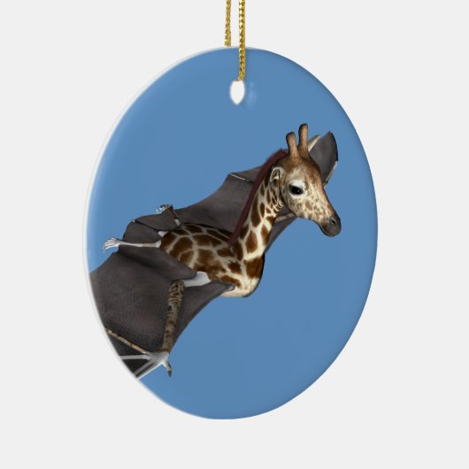 Bat Giraffe Hybrid Keramisch Ornament (Rechts)