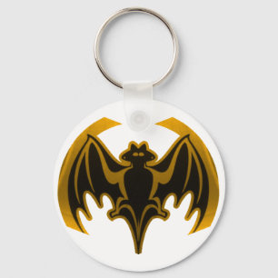 Bat Gold Het museum Zazzle Gifts Sleutelhanger