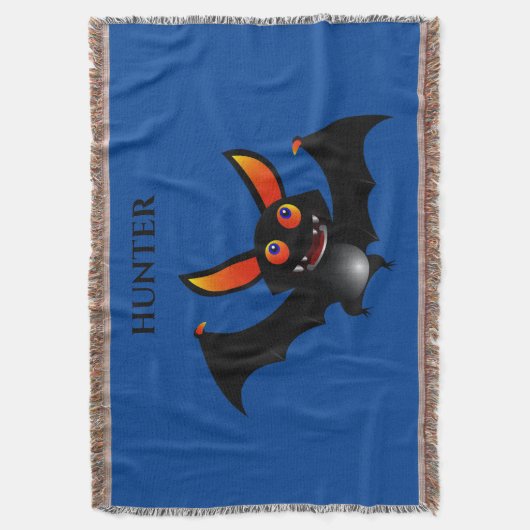 Bat gooit deken met een persoonlijke naam. (Voorkant Verticaal)