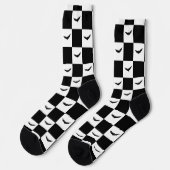 Bat Halloween Checker Pattern Sokken (Links)
