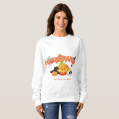 Bat Halloween Party Schedel Monogram Design Modern Trui (Voorkant volledig)