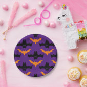 Bat Halloween Pattern Papieren Bordje (Feest)